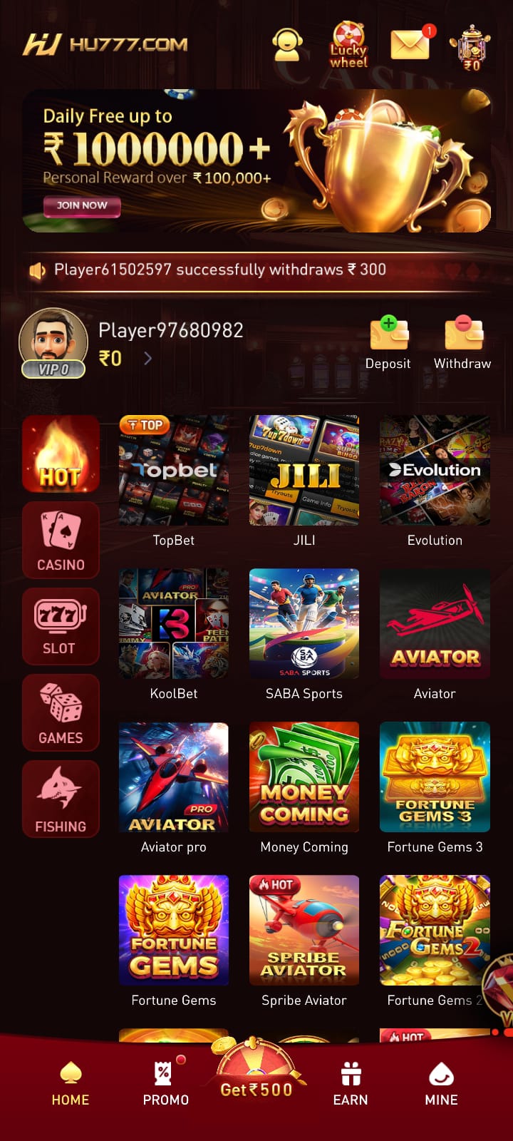 hu777 app bonus